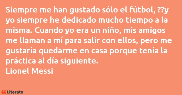 Frases de Lionel Messi