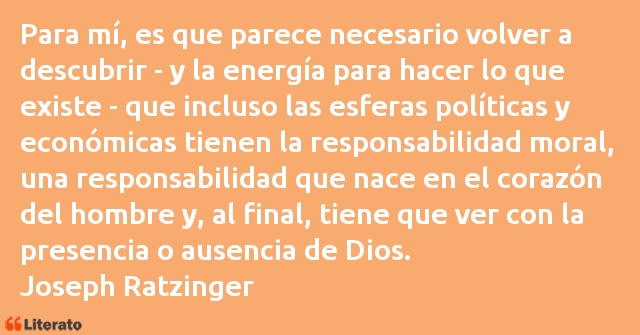 Frases de Joseph Ratzinger