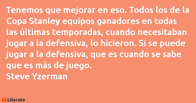 Frases de Steve Yzerman