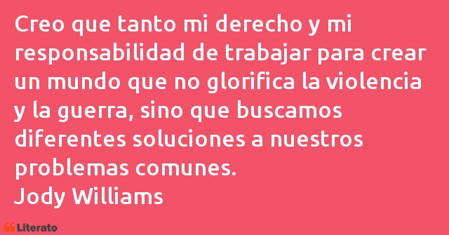 Frases de Jody Williams