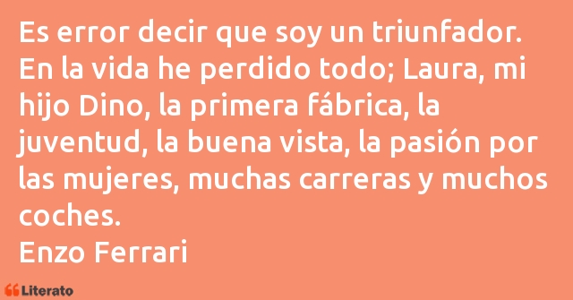 Frases de Enzo Ferrari