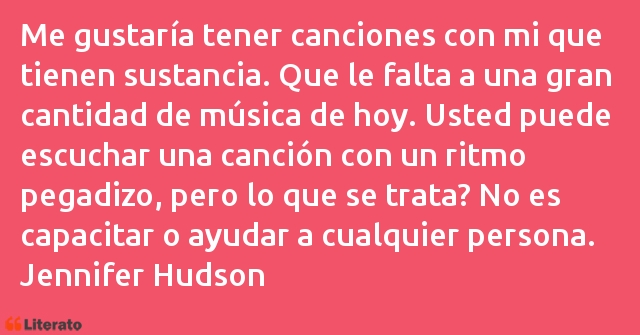 Frases de Jennifer Hudson