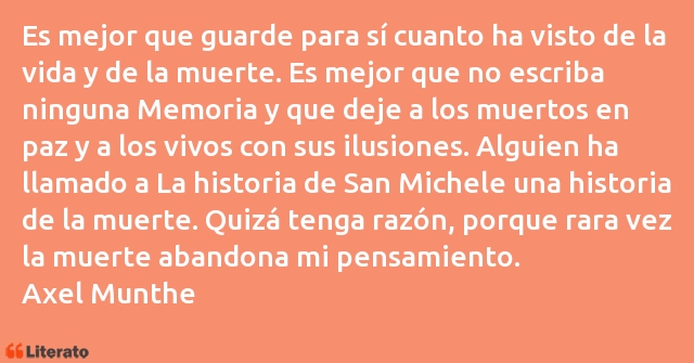 Frases de Axel Munthe