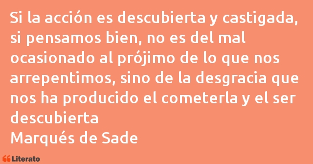 Frases de Marqués de Sade