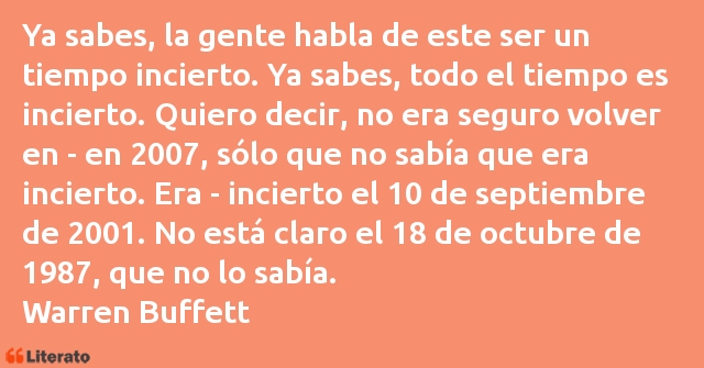 Frases de Warren Buffett