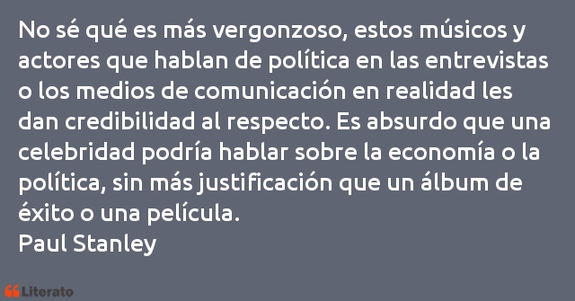 Frases de Paul Stanley