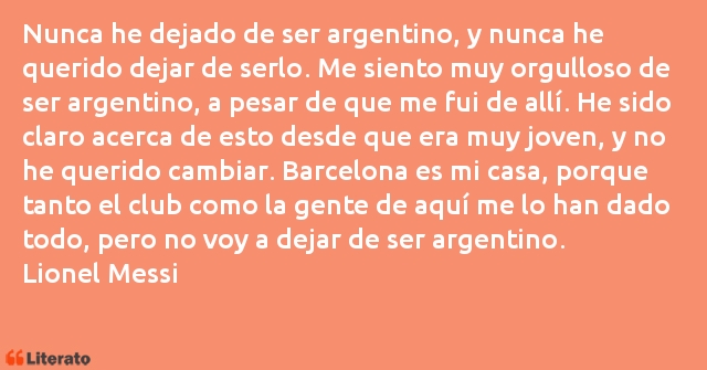 Frases de Lionel Messi