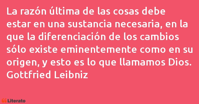 Frases de Gottfried Wilhelm Leibniz