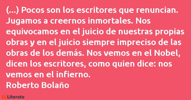 Frases de Roberto Bolaño