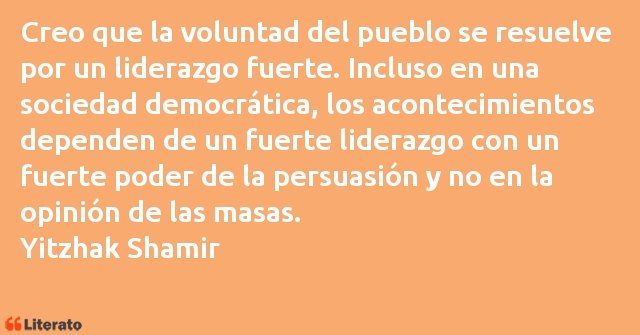 Frases de Yitzhak Shamir