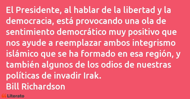 Frases de Bill Richardson