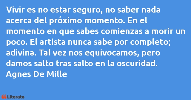 Frases de Agnes De Mille