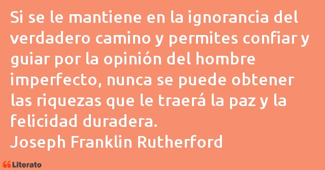 Frases de Joseph Franklin Rutherford