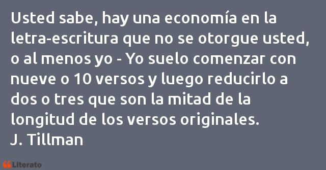 Frases de J. Tillman