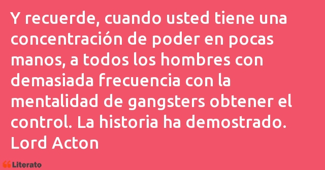 Frases de Lord Acton