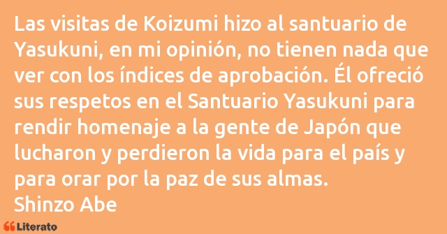 Frases de Shinzo Abe