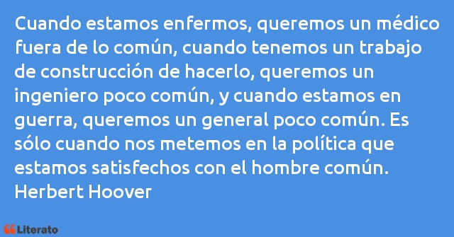 Frases de Herbert Hoover