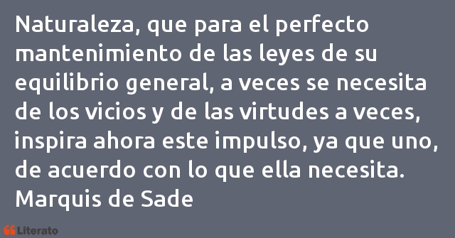 Frases de Marqués De Sade