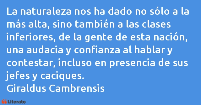 Frases de Giraldus Cambrensis