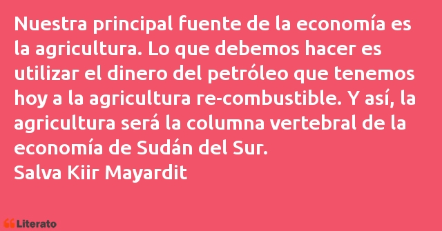 Frases de Salva Kiir Mayardit