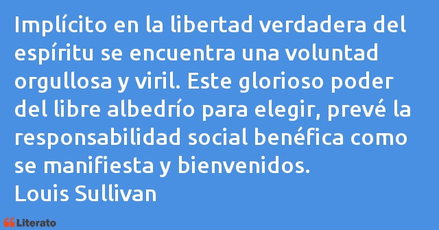 Frases de Louis Sullivan