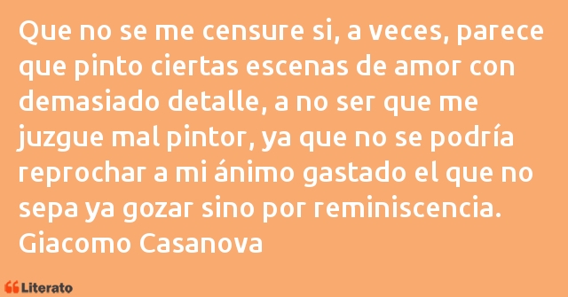 Frases de Giacomo Casanova