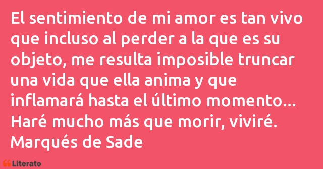 Frases de Marqués de Sade