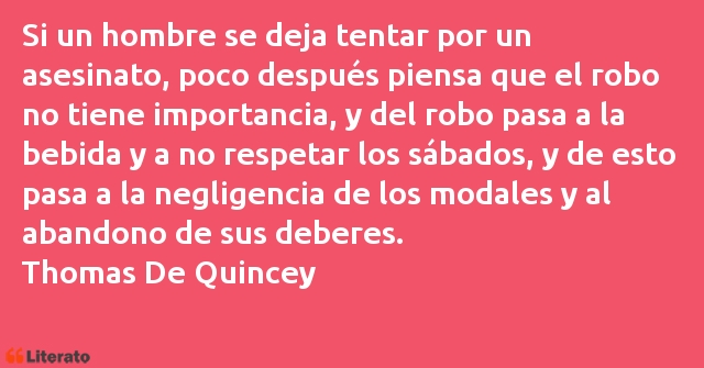 Frases de Thomas De Quincey