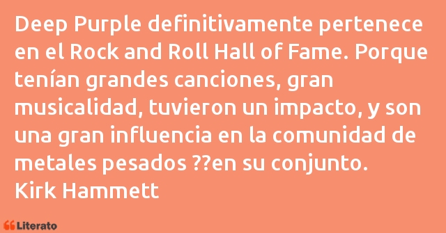 Frases de Kirk Hammett