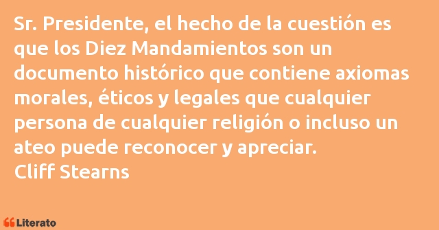 Frases de Cliff Stearns