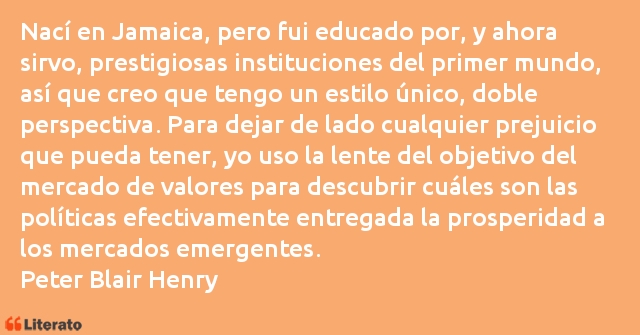 Frases de Peter Blair Henry