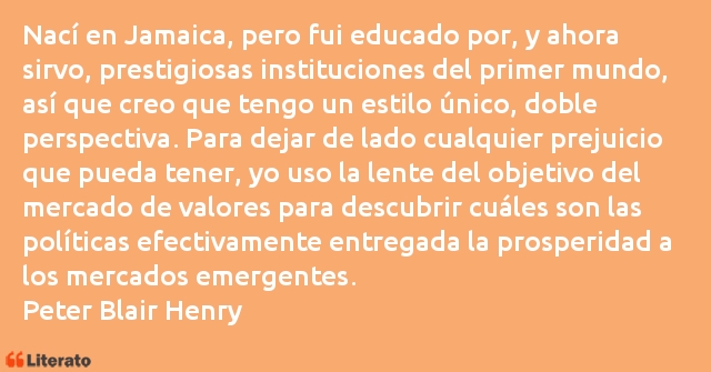 Frases de Peter Blair Henry