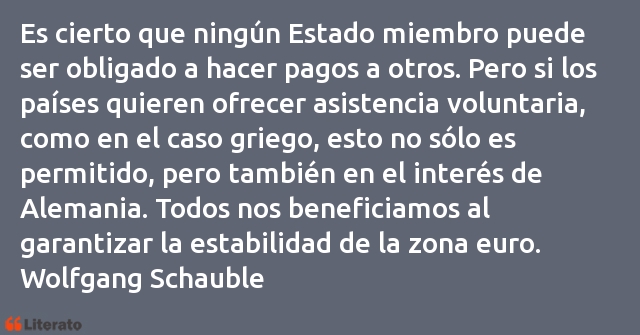 Frases de Wolfgang Schauble