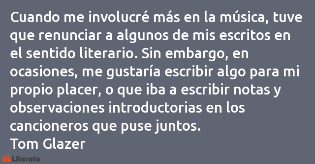 Frases de Tom Glazer