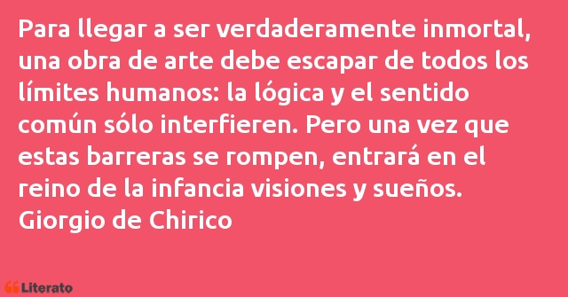 Frases de Giorgio de Chirico