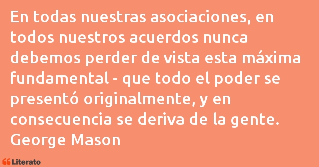 Frases de George Mason