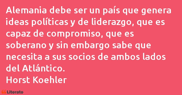 Frases de Horst Koehler