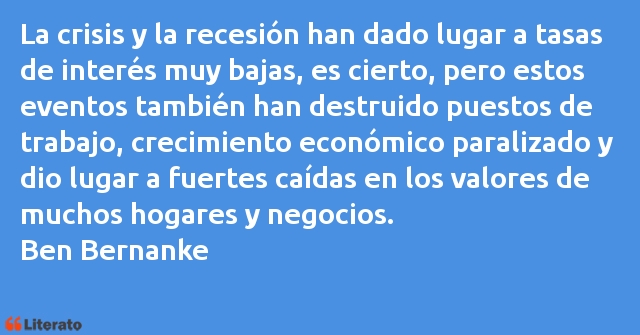 Frases de Ben Bernanke