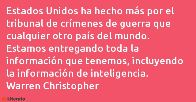 Frases de Warren Christopher