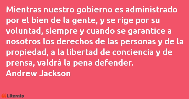 Frases de Andrew Jackson