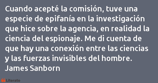 Frases de James Sanborn