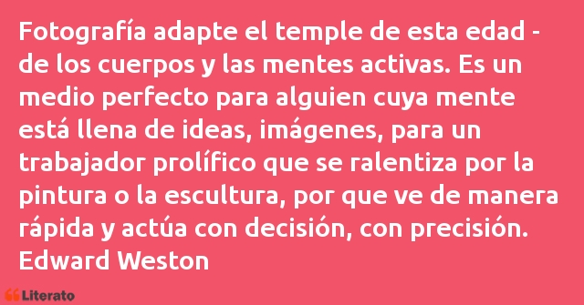 Frases de Edward Weston