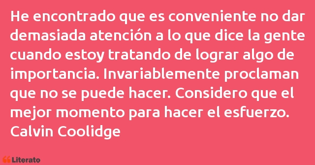 Frases de Calvin Coolidge