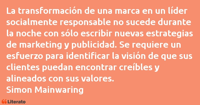 Frases de Simon Mainwaring