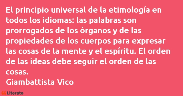 Frases de Giambattista Vico