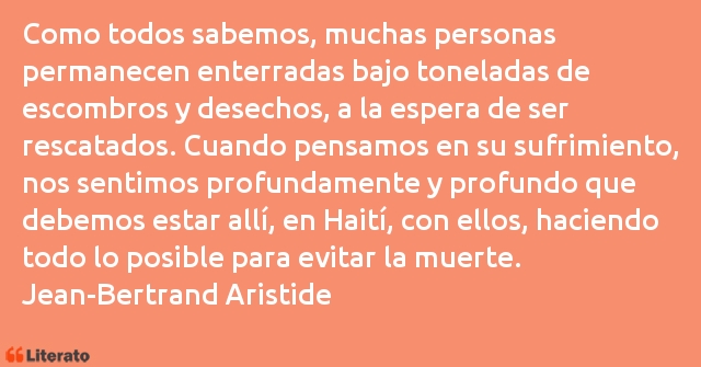 Frases de Jean-Bertrand Aristide