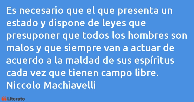 Frases de Nicolás Maquiavelo