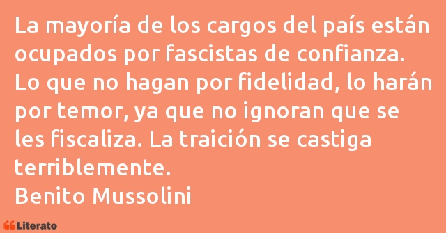 Frases de Benito Mussolini