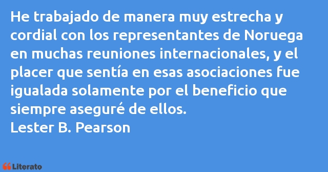 Frases de Lester B. Pearson