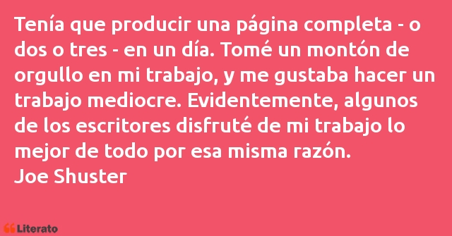 Frases de Joe Shuster